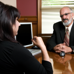 A business professional showing empathy during a difficult conversation with a client.