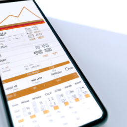 A close-up of a mobile reporting app interface displaying data analytics and reports.