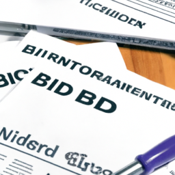 A comparison of multiple contractor bids laid out on a desk.