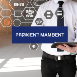 A construction manager using a project management platform on a tablet at a construction site.