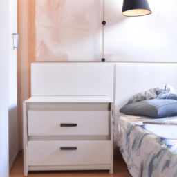 A cozy bedroom makeover featuring a minimalist design and neutral color palette.
