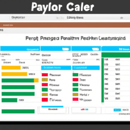 A detailed screenshot of a payroll software dashboard showing employee data and payroll calculations.