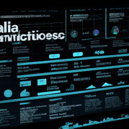 A digital dashboard displaying AI-driven analytics and insights.