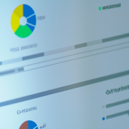 A digital dashboard displaying construction data analytics.