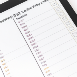 A digital planner with a list of tasks and goals for the day.