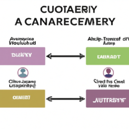 A flowchart illustrating the stages of the customer journey.