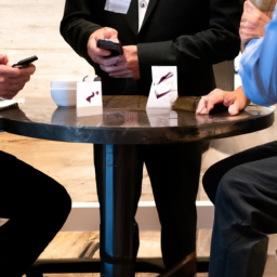 A group of diverse professionals networking at a workshop.