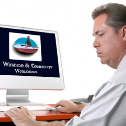 A manager analyzing workforce data on a computer screen.