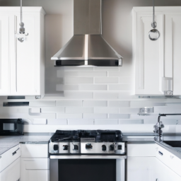 A modern kitchen with sleek cabinetry and state-of-the-art appliances.