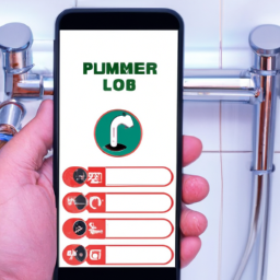 A modern smart plumbing system interface on a smartphone.