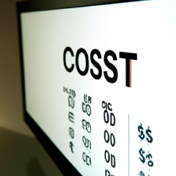 A project manager analyzing AI-generated cost projections on a digital dashboard.
