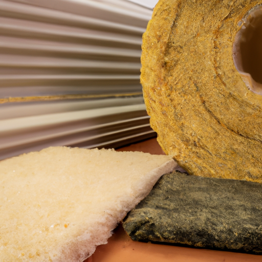 A selection of insulation materials.