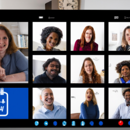 A team collaborating remotely using the app
