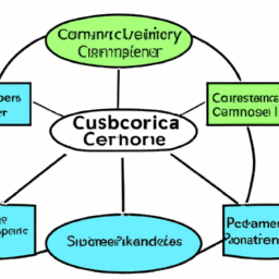 An illustrative diagram showing the architecture of a customer portal system.