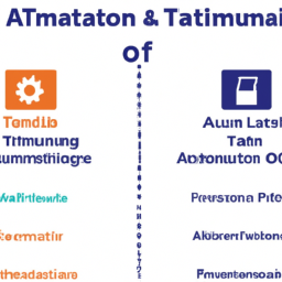 An infographic comparing various automation tools and their features.