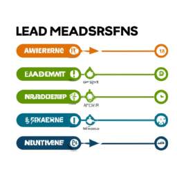 An infographic showing the lead management process.