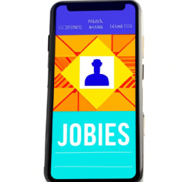Close-up of a smartphone displaying a jobsite management app interface with various features.