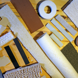 Comparison of different insulation materials used in carpentry.