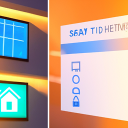 Smart home technology interface controlling various home systems.