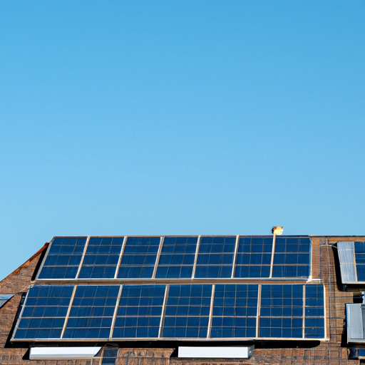 Solar panels installed on a residential roof.