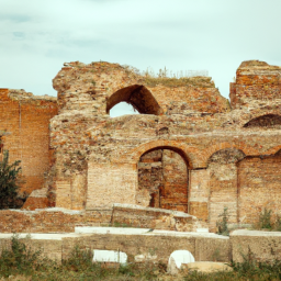 The ancient ruins of Mohenjo-Daro, with intricate brickwork and historical significance.